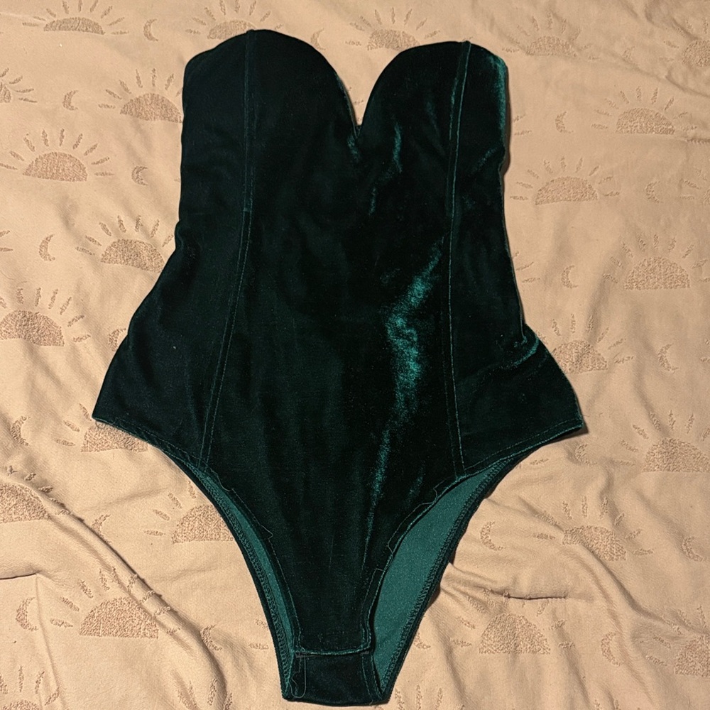 Velvet Green One Piece